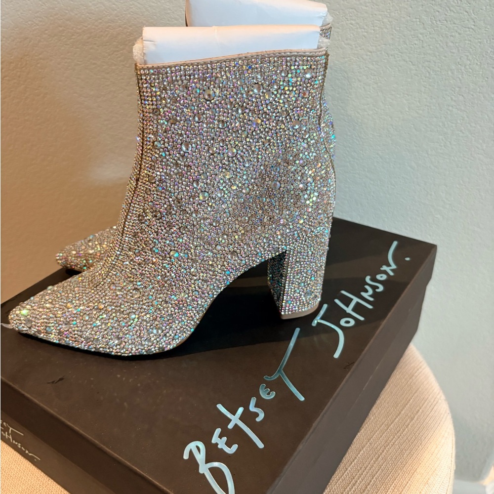 Betsey Johnson Cady Rhinestone Boots | Size 6.5 | Brand New in Box
